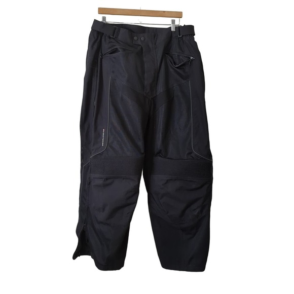 First Gear Mens Pants 44 Motorcycle Bike Protective Black Zip Ankle Lined Padded